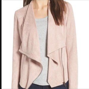 BlankNYC Drape Front Faux Suede Jacket